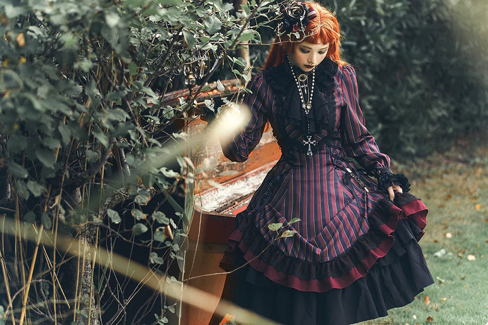 Miss Point - Perintz Manor - Gothic Lolita OP Long Sleeve Retro Lolita Dress