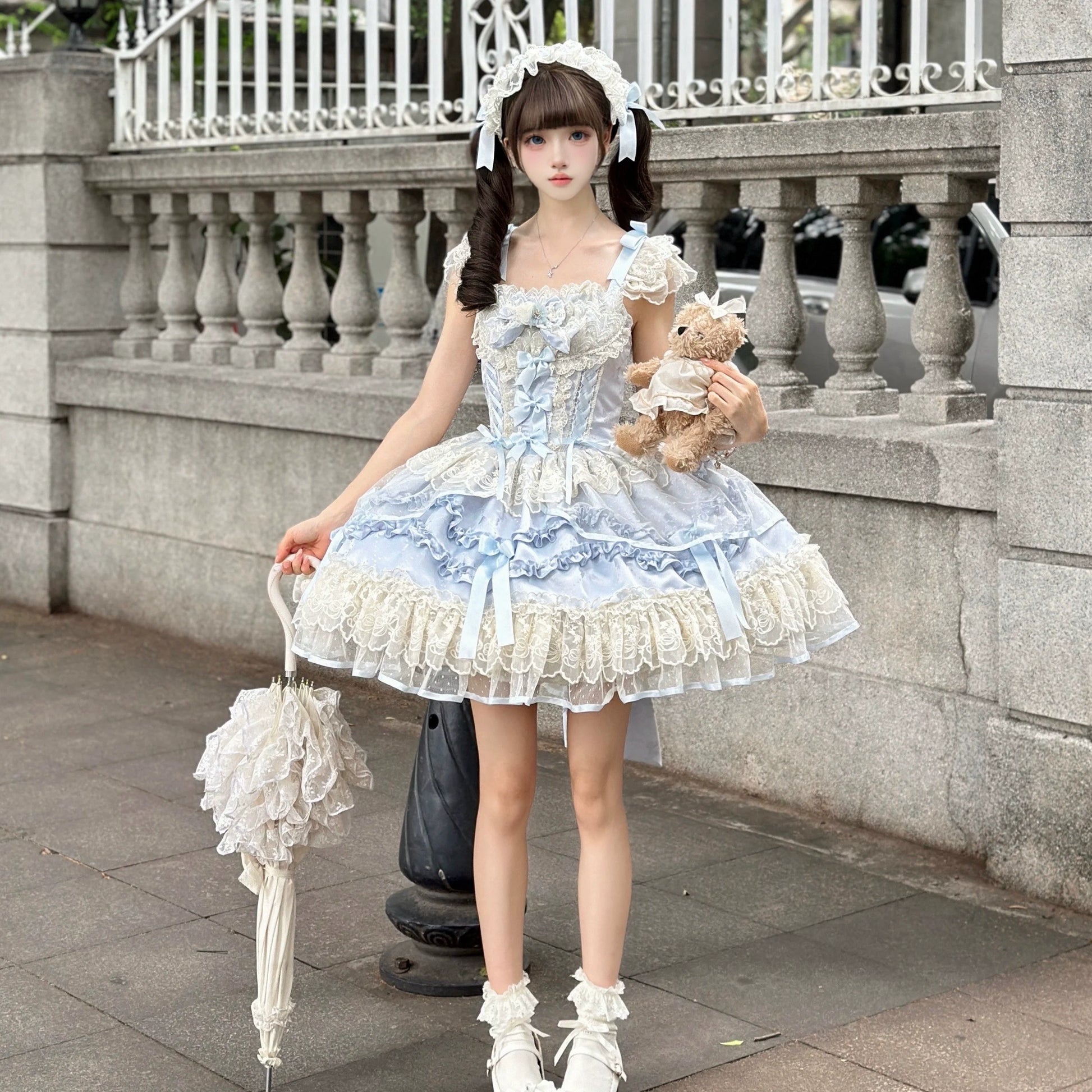 Sugar Girl - Dreamy Butterfly - Ballet-style Sweet Lolita JSK Dress With Large Bow Trailing