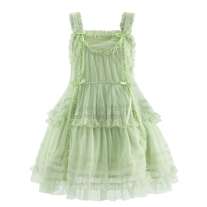 Polyhymnia - Secret Forest - Classic Lolita JSK Dress Multi-layered Dress Summer Gauze Dress