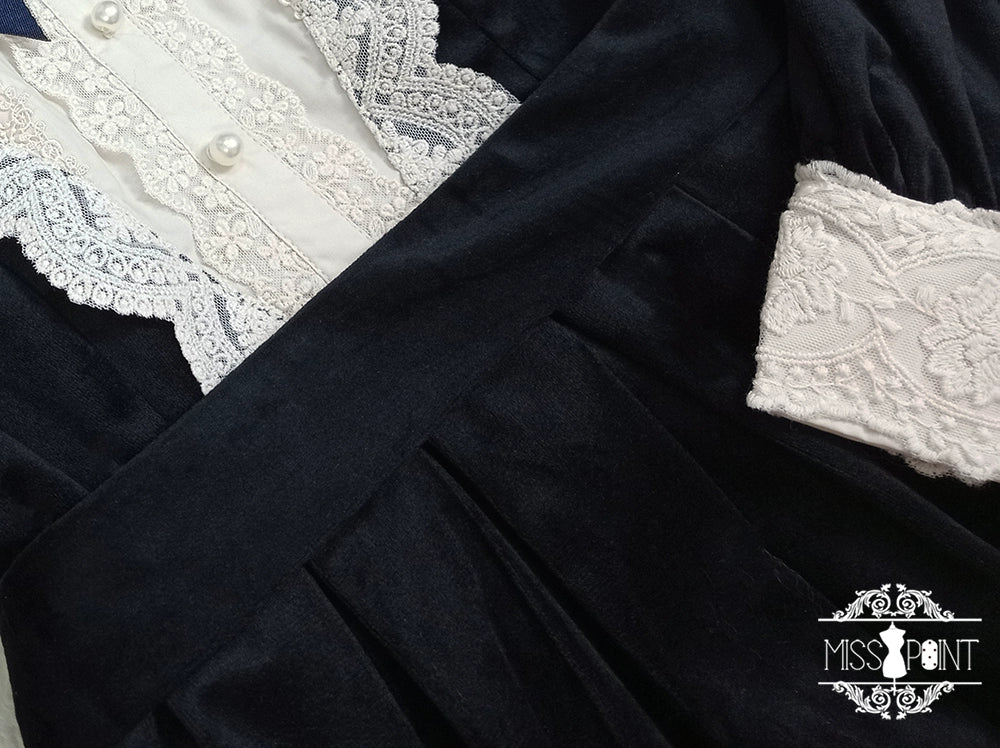 Miss Point - Customized Lolita Dress Vintage Elegant Velvet OP Dress