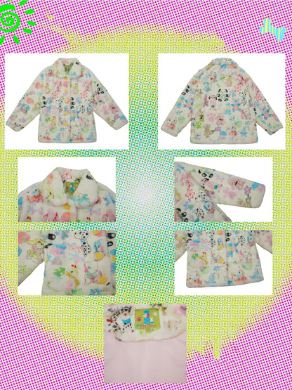 Printed Plush Warm Jacket