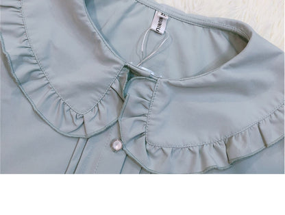 Niu Niu - Plus Size Lolita Blouse, Oversized Short Sleeve Shirt