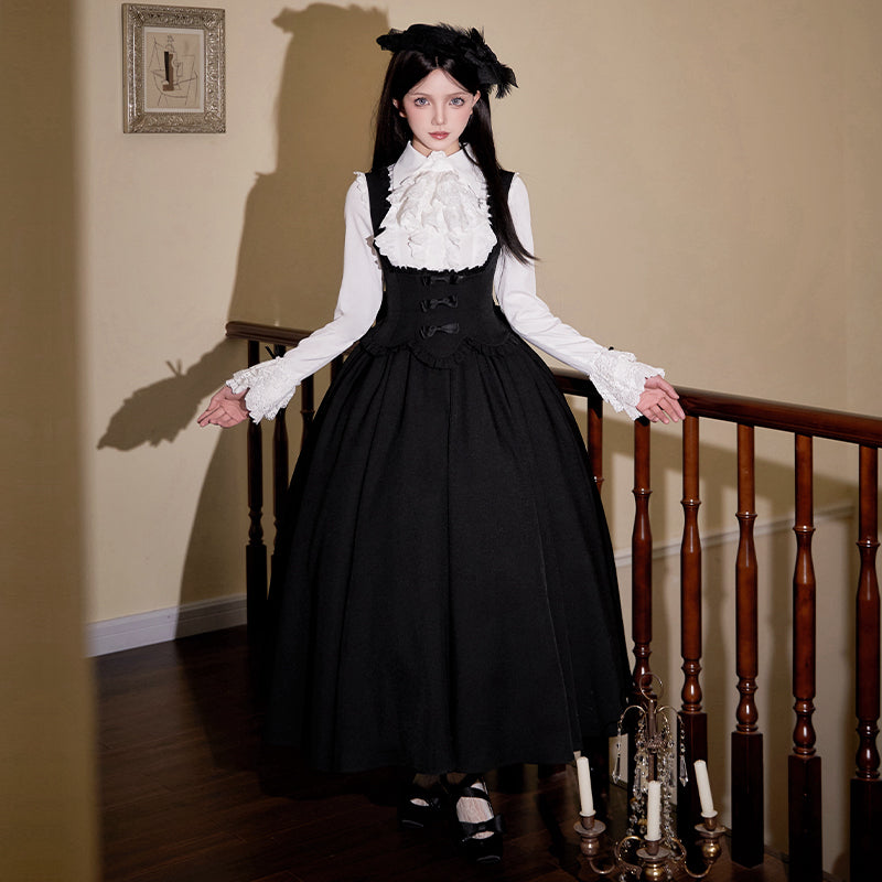 With PUJI - Silent Whisper - Classic Lolita Bust-supporting Long Dress, Shirt