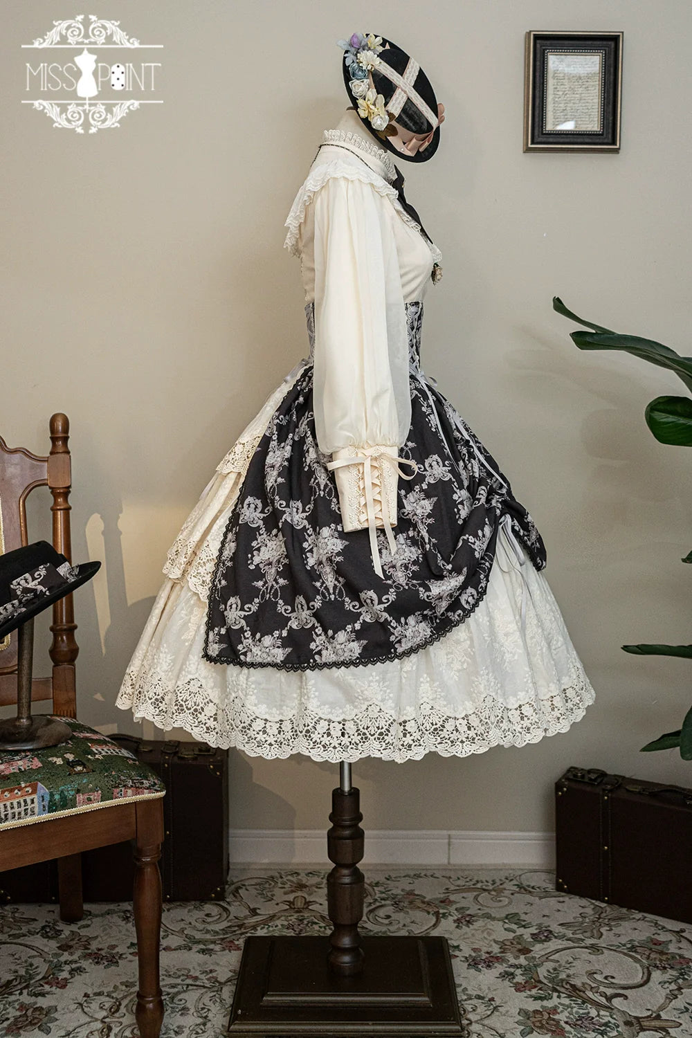 Miss Point - Customized Vintage Lolita Skirt Elegant Pullover Fishbone SK