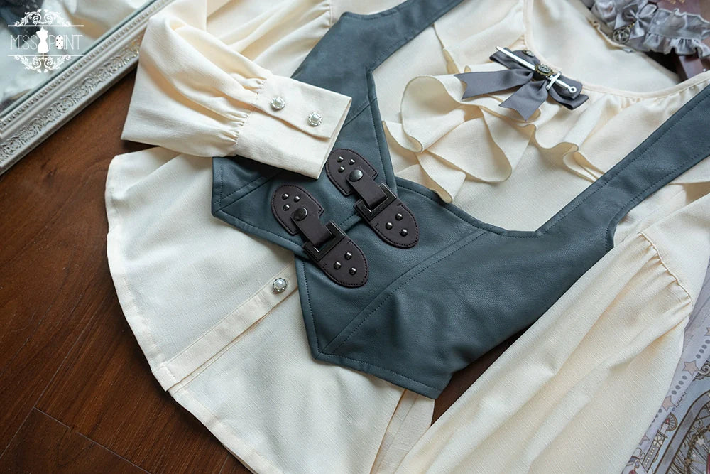 Miss Point - Demon Hunter's Diary - Gothic Lolita PU Leather Vest