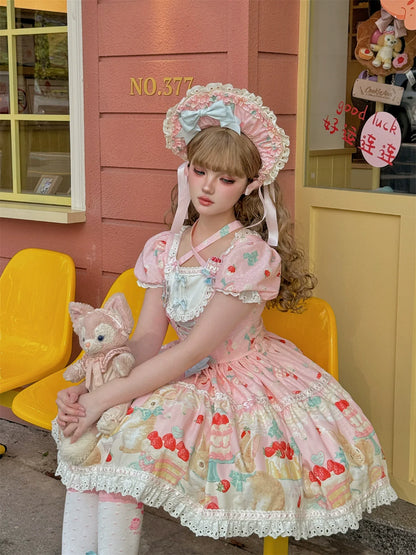 Dark Star Island - Honey Bunny Cake - Sweet Lolita JSK/OP/Strap SK/Shirt
