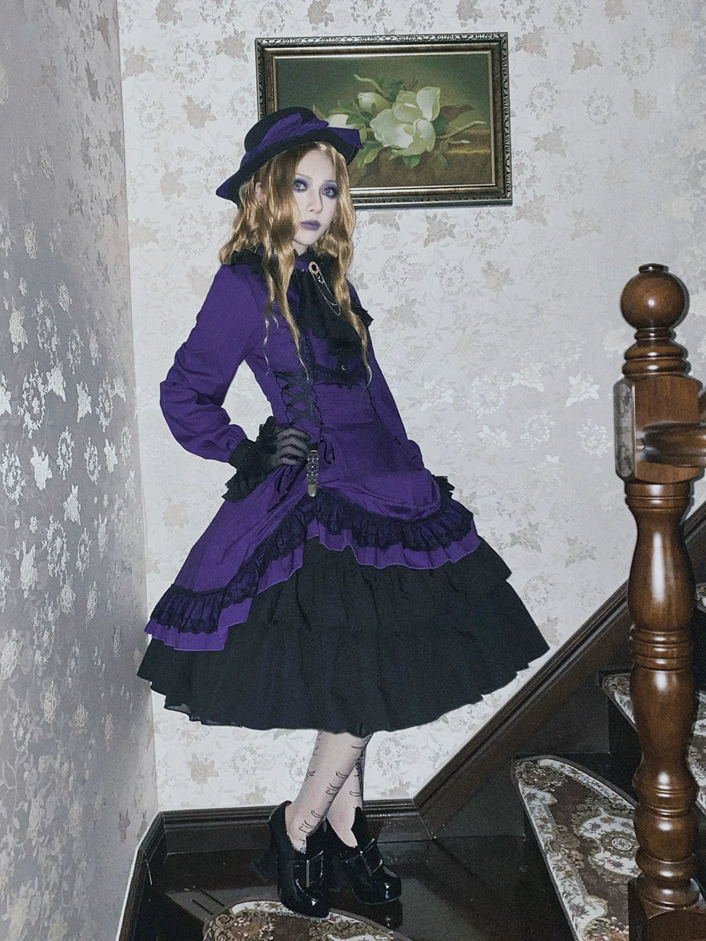 Miss Point - Perintz Manor - Gothic Lolita OP Long Sleeve Retro Lolita Dress