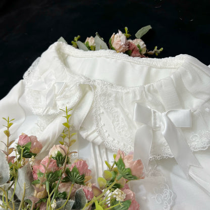 DMFS Lolita - Sweet Lolita Blouse Double-layered Puff Sleeves Lolita Shirt