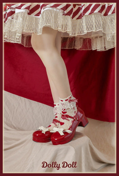 Dolly Doll - Lovers' Gift - Round Toe Middle Heel Mary Jane Lolita Shoes