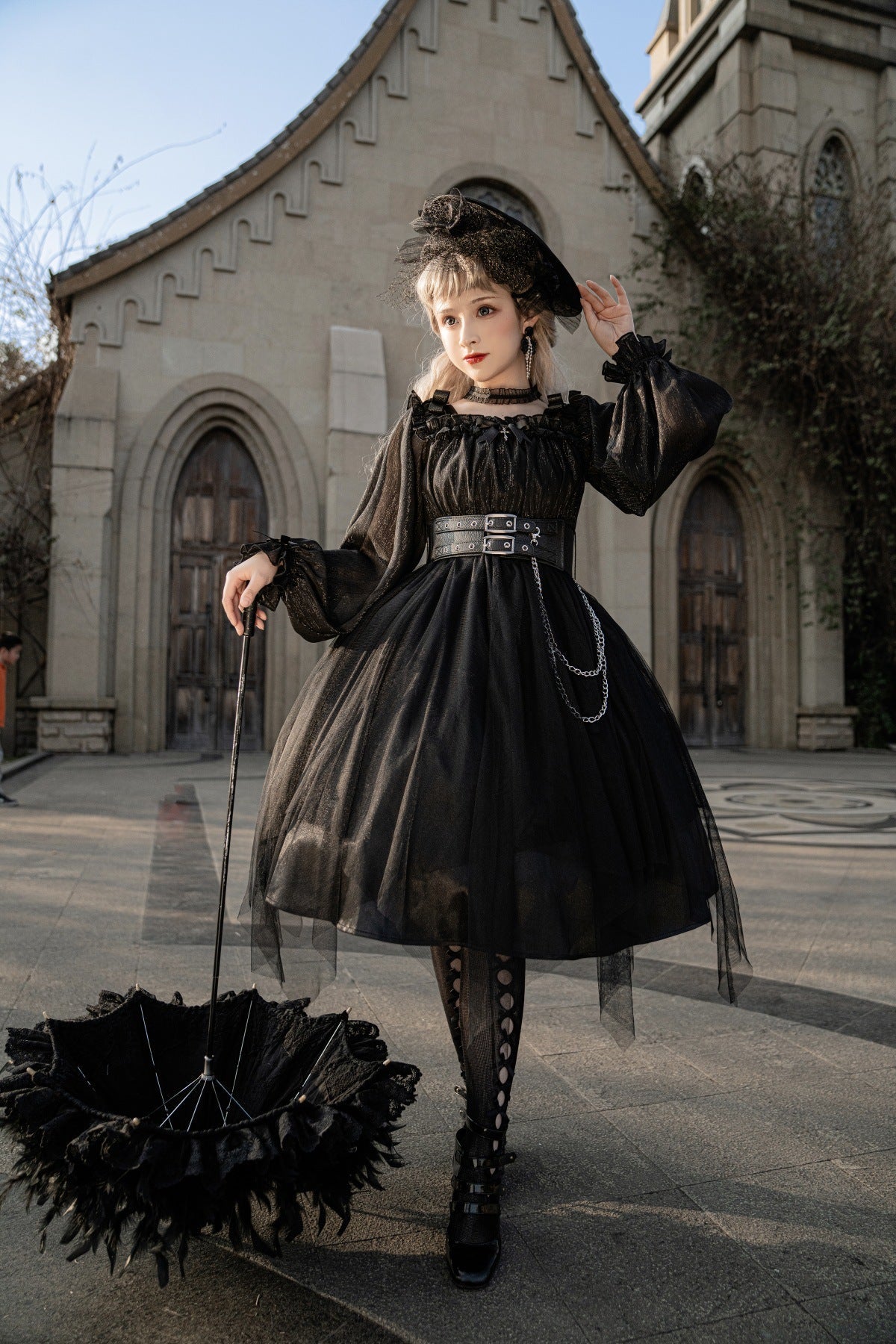 Cornfield Lolita - The Girl Assassin - Halloween Gothic Lolita Irregularly Hemline Dress