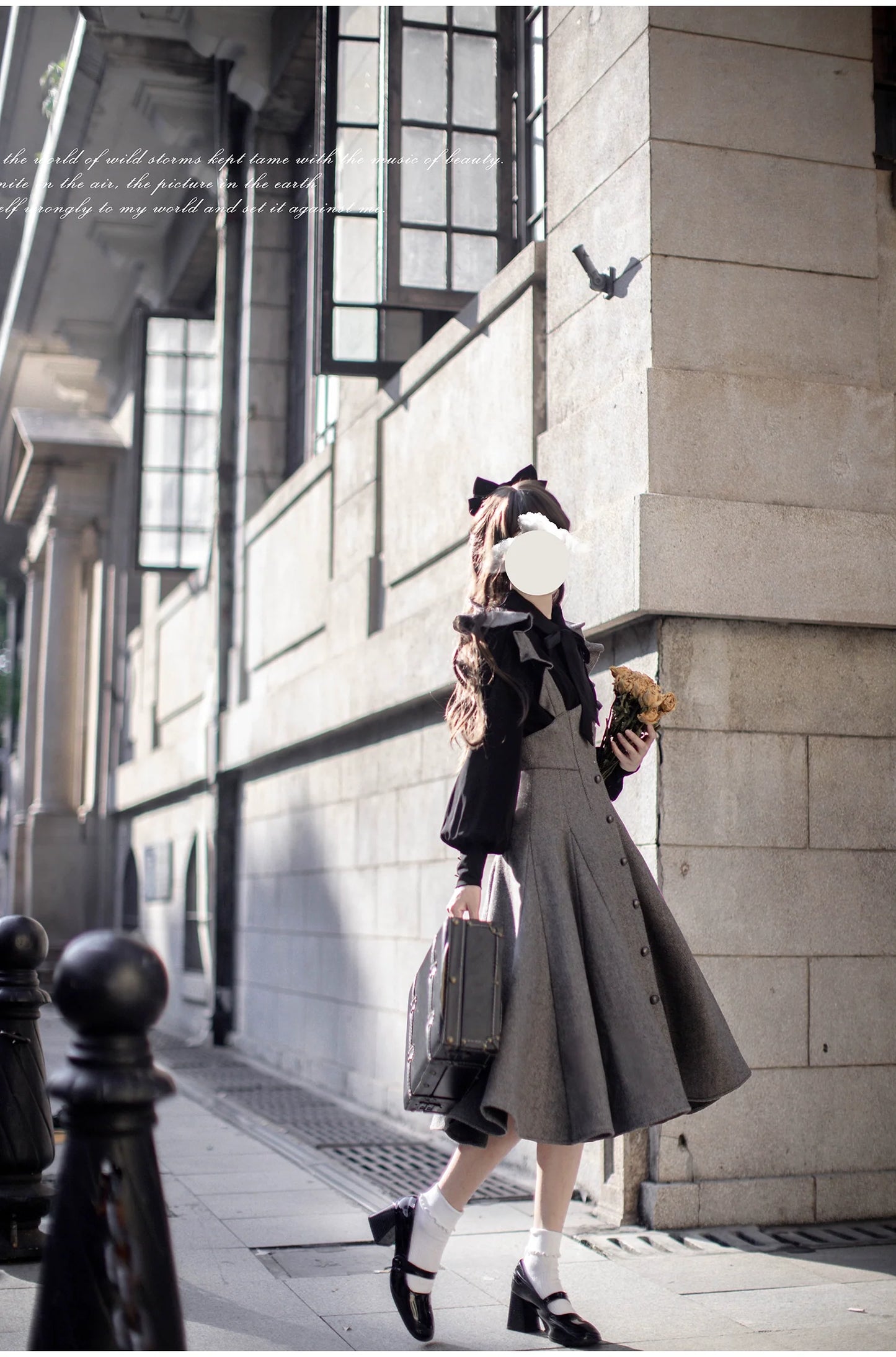 HuTaoMuJK - Serena - Elegant Woolen Lolita JSK Dress Set