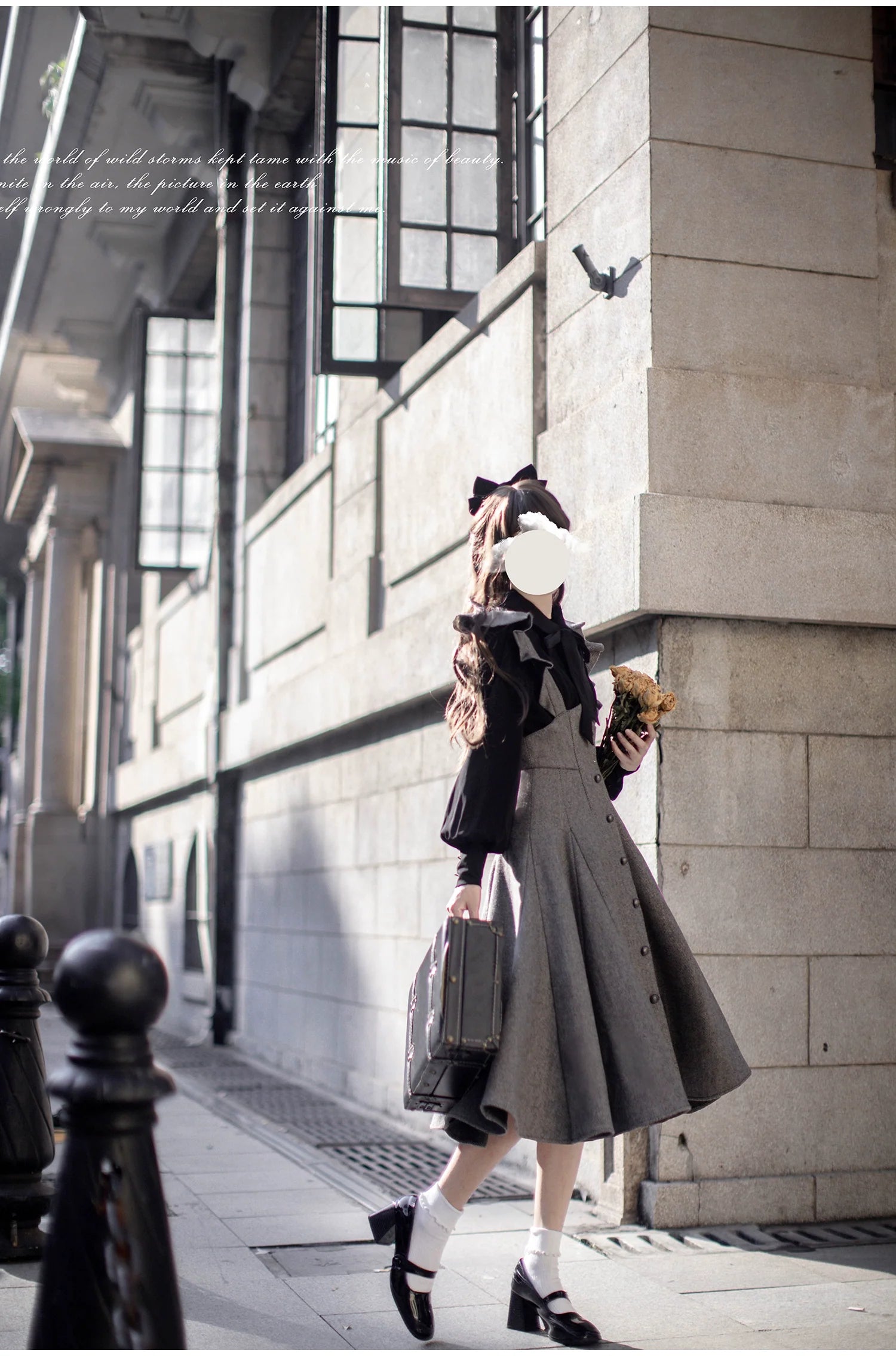 HuTaoMuJK - Serena - Elegant Woolen Lolita JSK Dress Set