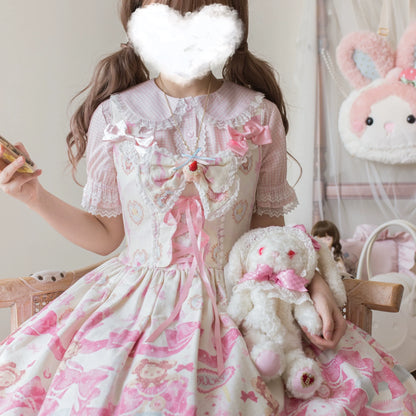 MIST - Kawaii Lolita Plaid Blouse With Cat Ear Peter Pan Collar