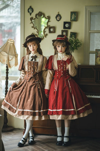 Miss Point - Golden Movement - Elegant Lolita Fishbone Skirt Customized