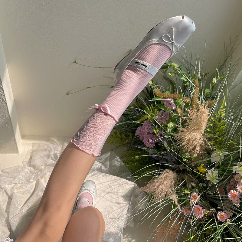 WAGUIR - Sweet Lolita Accessory Patchwork Lace Pile Socks