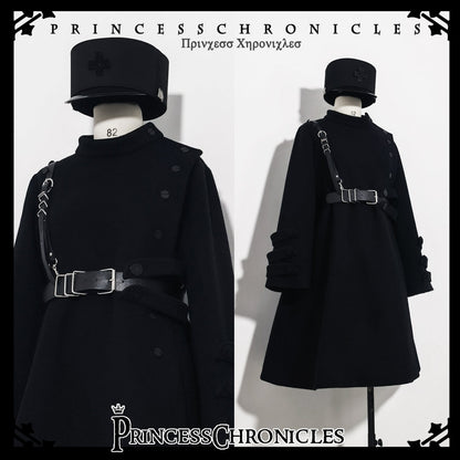 Princess Chronicles - Ouji Lolita Winter Black Long Coat