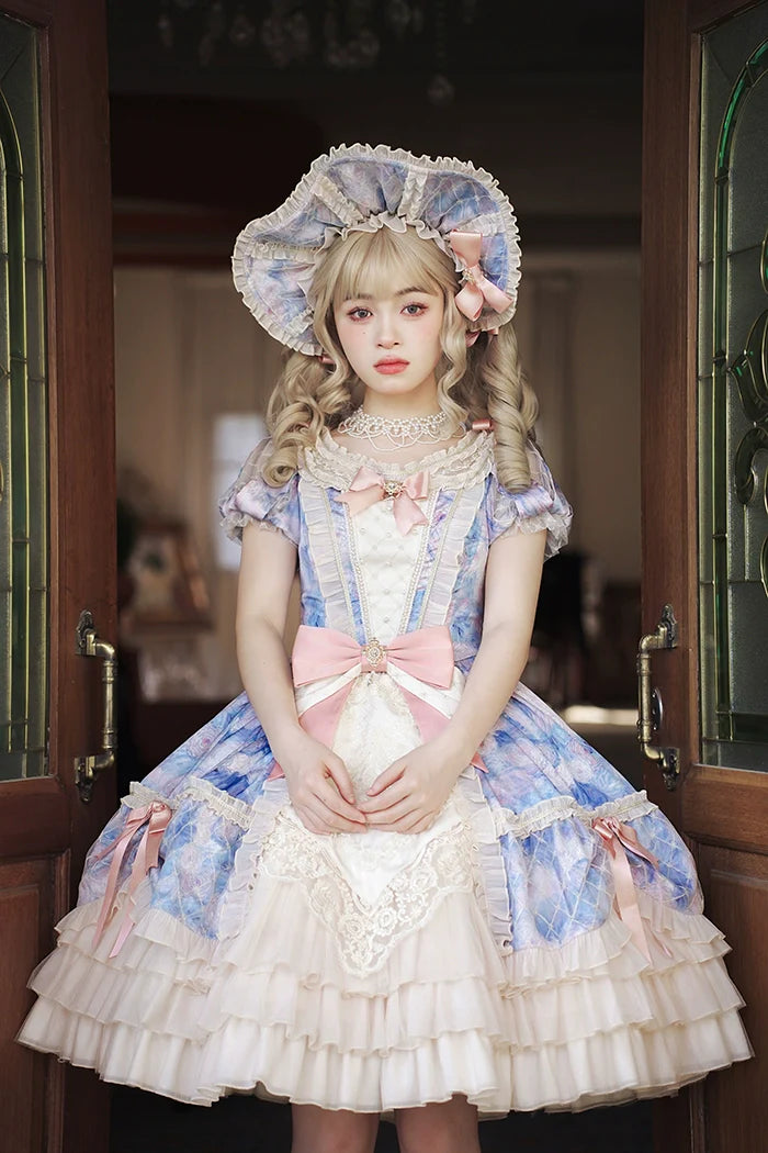 Alice Girl - Angel Heart - Sweet Lolita OP Dress, Tiered Ruffles