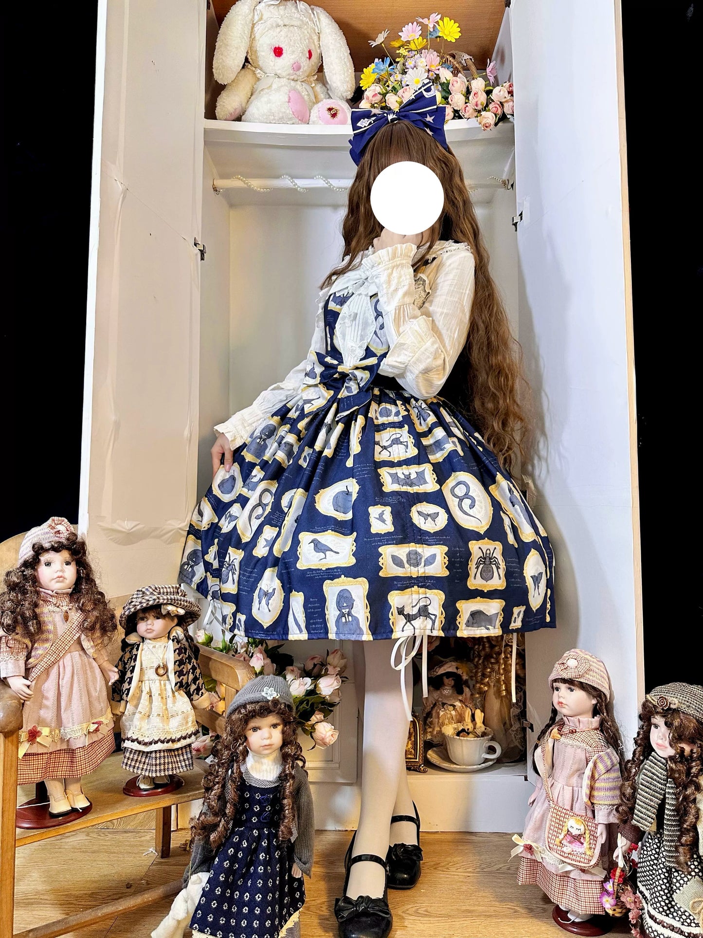 Magic Tea Party - Classic Lolita JSK with Elegant Art-Inspired Prints