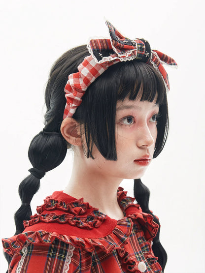 Retro bow hair bands niche design senior sense of sweet hair card headdresses【s0000004280】