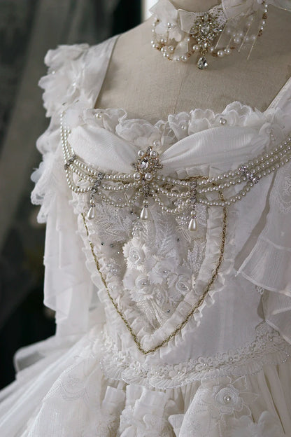 One Night - Dolores - Wedding White Lolita Dress Princess Bridal OP