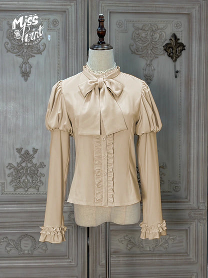 Miss Point - Classical Chocolate - Classic Lolita Blouse Customized Reteo Lolita Shirt