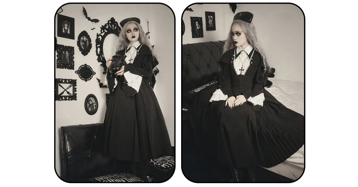 Susin Lolita - Cross Praise - Nun Style Gothic Lolita Dress and Blouse