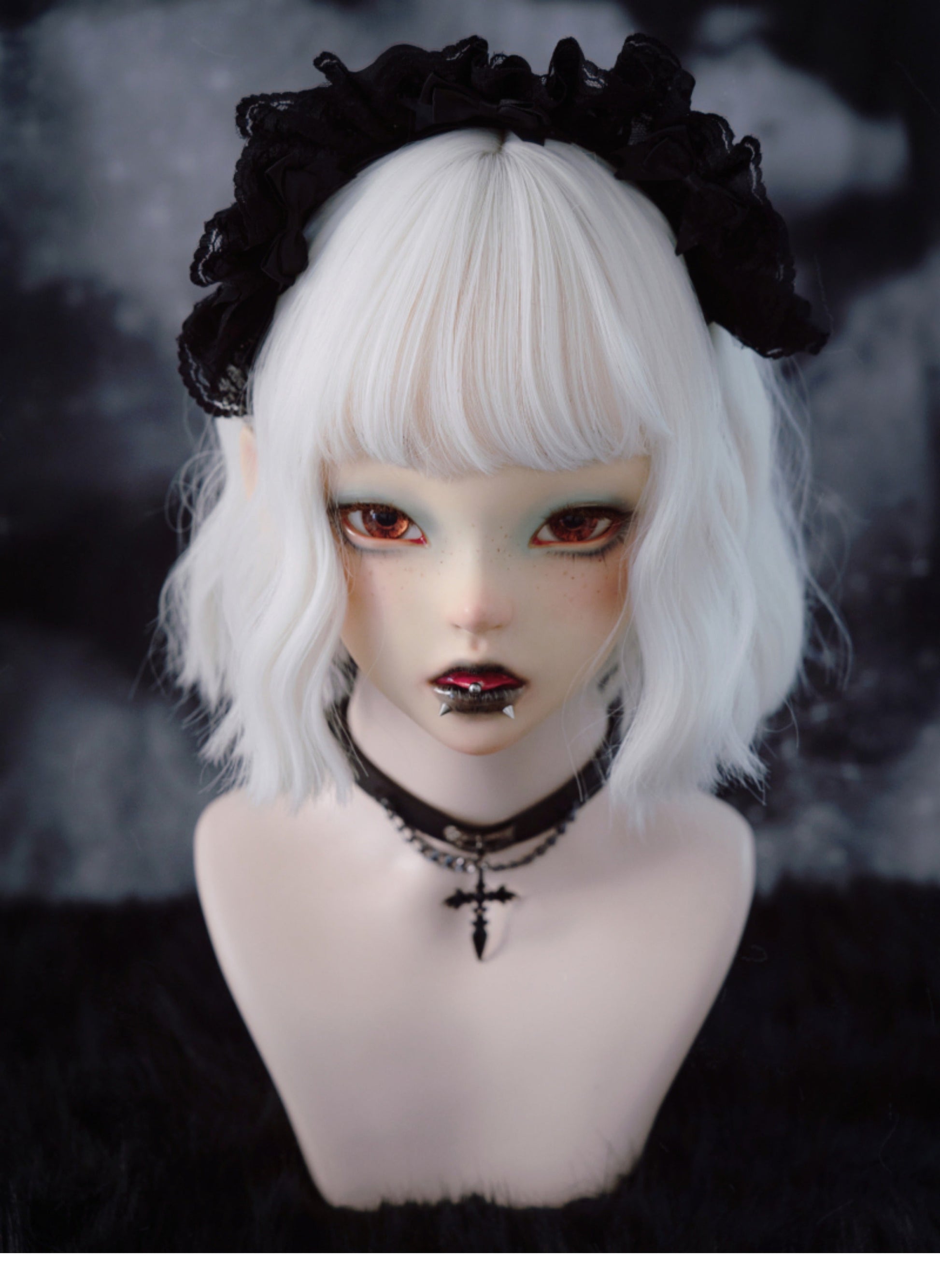 Strange Sugar - Gothic Lolita Lace Black Headband