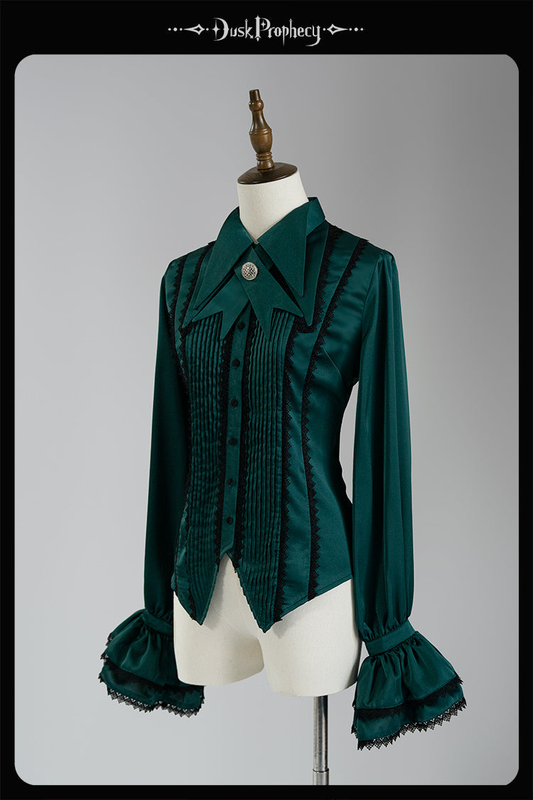 DuskProphecy - Coccyx - Elegant Lolita Shirt Tailored Cut Blouse