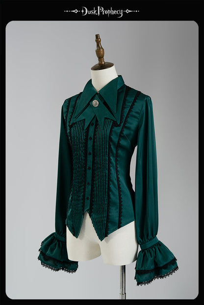 DuskProphecy - Coccyx - Elegant Lolita Shirt Tailored Cut Blouse