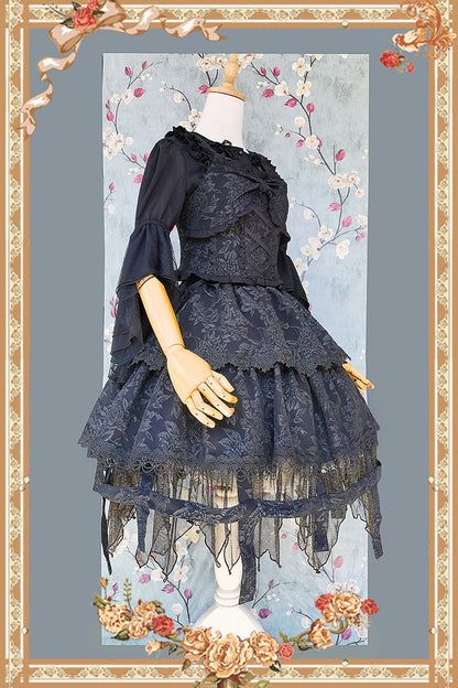 Infanta - Witch's Apprentice - Gothic Lolita Split Type Black Suit