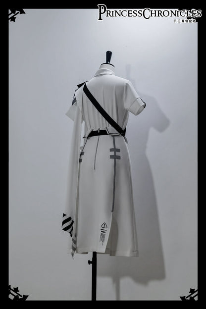 Princess Chronicles - Dry sea and Ashlar - Techwear-inspired White Cloak Set