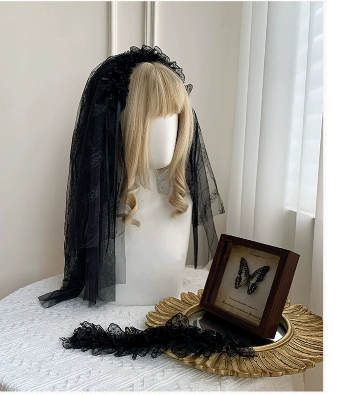 With PUJI - Ivory Tower Enhance - Elegant Lolita JSK Dress Tiered Drawstring OP