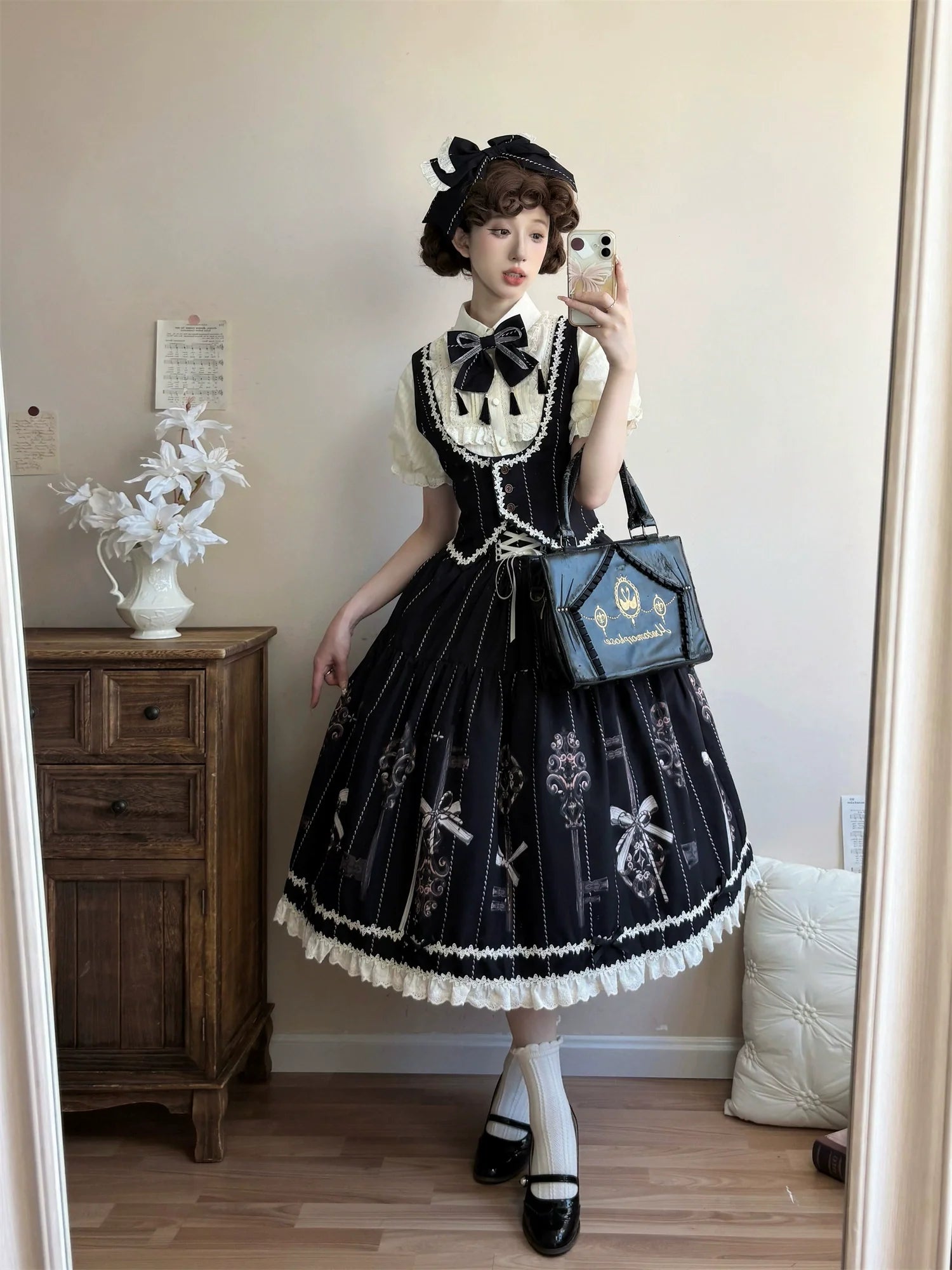 Uncle's Workshop - Secret Key - Classic Lolita Dress Suit, Key Print