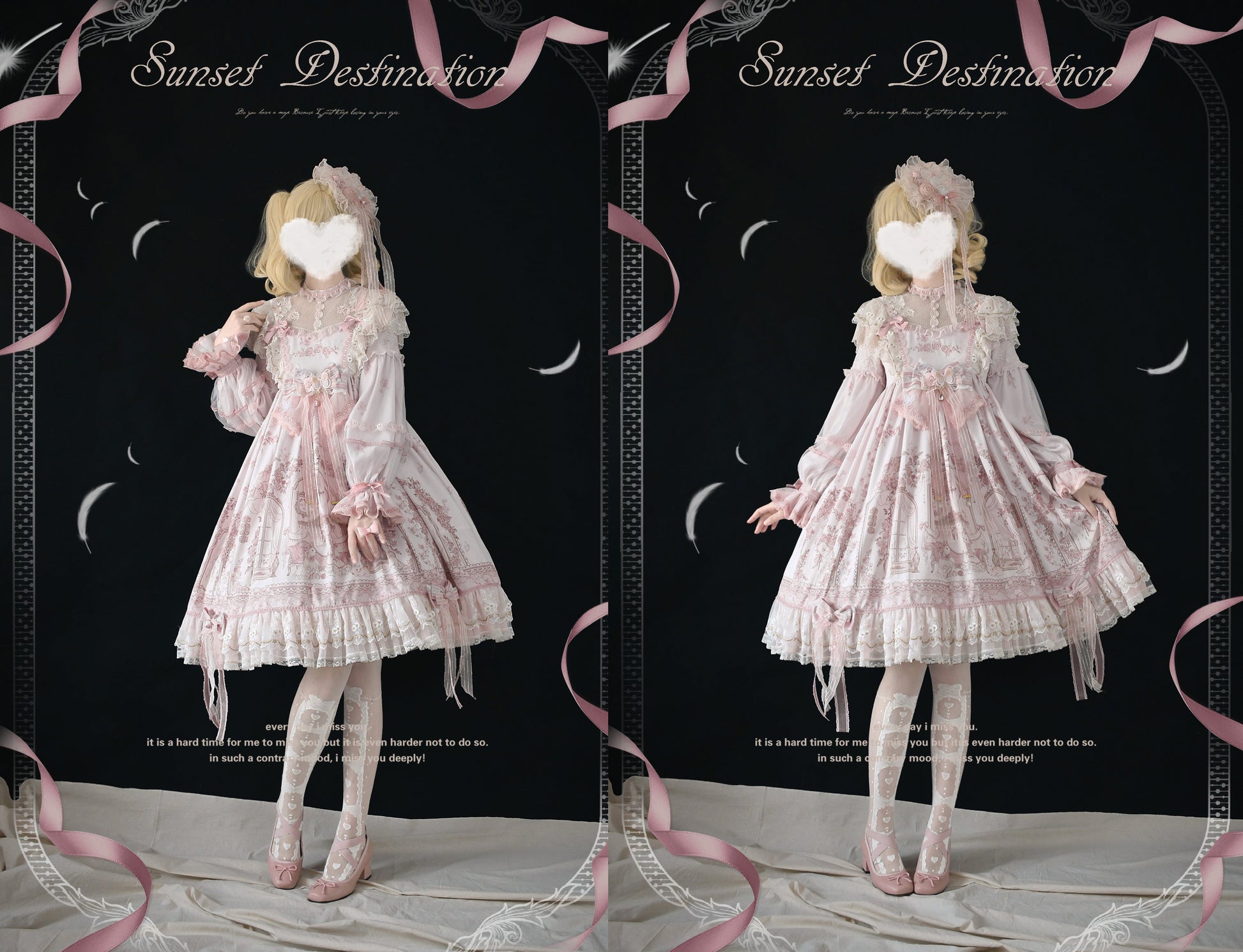 Garden Cat - Sunset Realm Lolita Bride Gorgeous OP FS