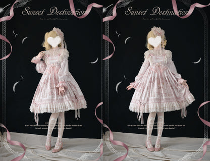 Garden Cat - Sunset Realm Lolita Bride Gorgeous OP FS