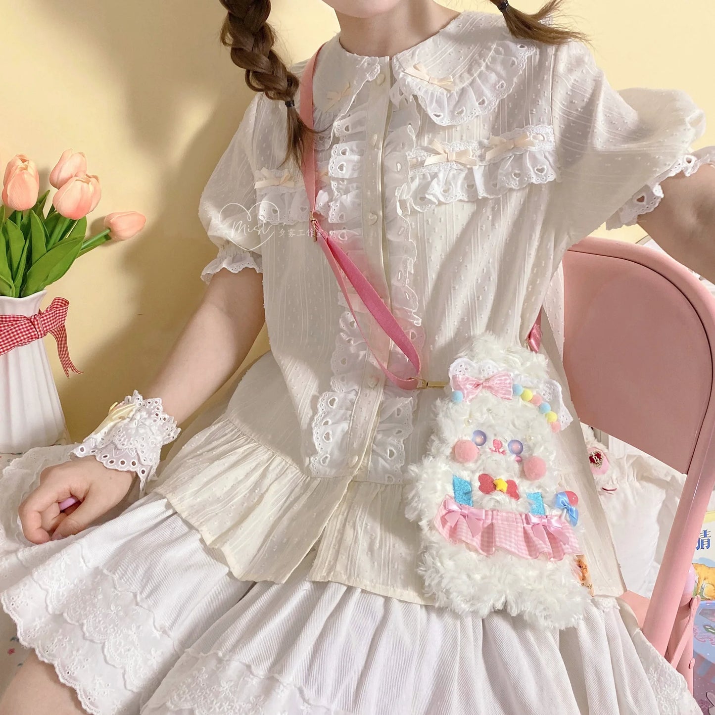 MIST - Cotton Sweet Lolita Blouse, Peter Pan Collar