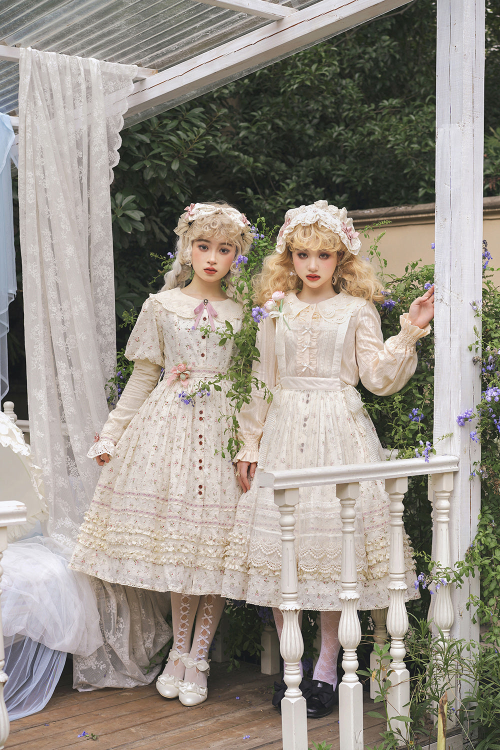 Miss Point - Flower and Alice - Idyllic Retro Floral Country Lolita SK