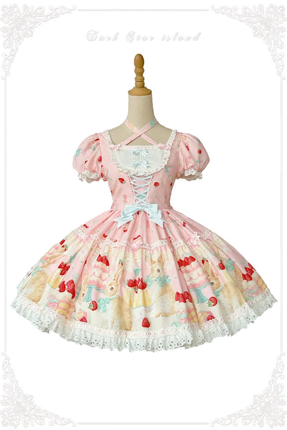 Dark Star Island - Honey Bunny Cake - Sweet Lolita JSK/OP/Strap SK/Shirt
