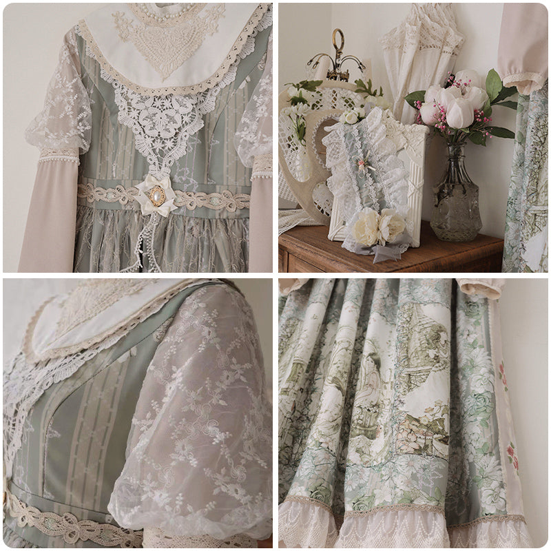 Cat-Romance - A Twilight Feast - Vintage Casual Lolita Summer OP