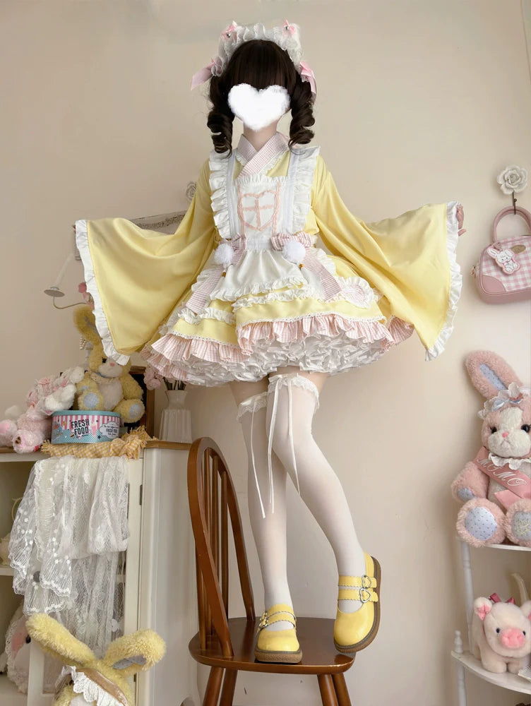 Hanguliang - Sweet Meow Nurse - Maid Lolita Skirt Set Kawaii Lolita Dress