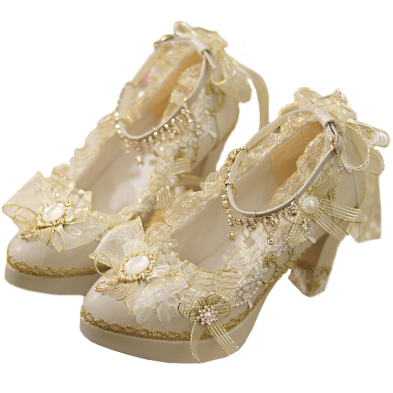 One Night - Handmade Luxuriant Tea Party Lolita Shoes