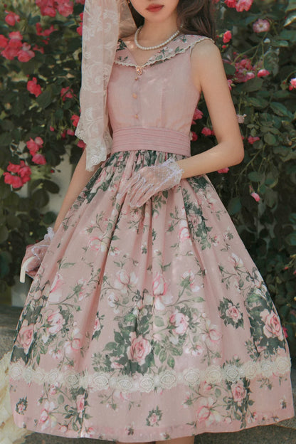 Miss Point - French Rose - Elegant Lolita JSK Dress