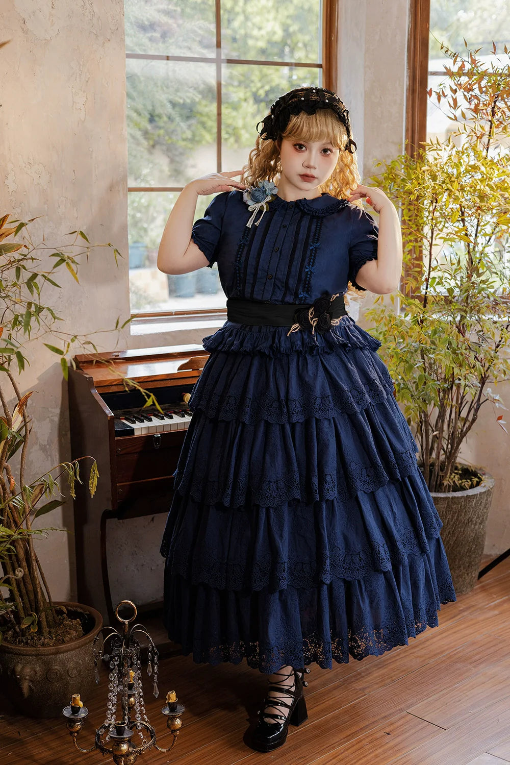 Miss Point - Forest Waltz - Classic Lolita Tiered Skirt Multi-layer Embroidered SK