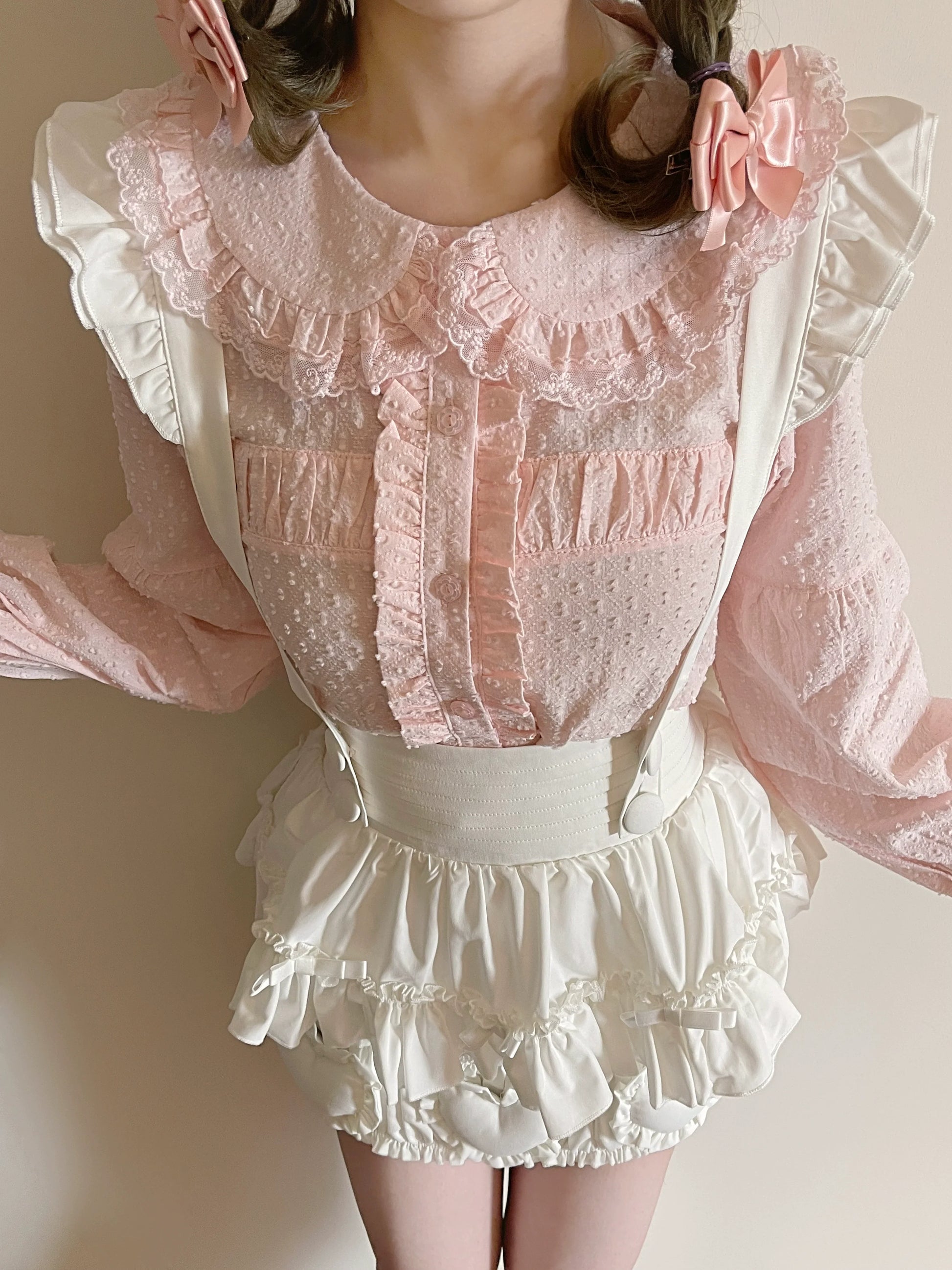 MIST - Tianmi - Sweet Lolita Blouse Long Sleeve Doll Collar Thin Shirt