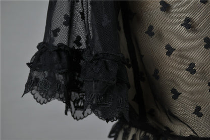 Niu Niu - Plus Size Lolita Shirt Lace Mesh Blouse