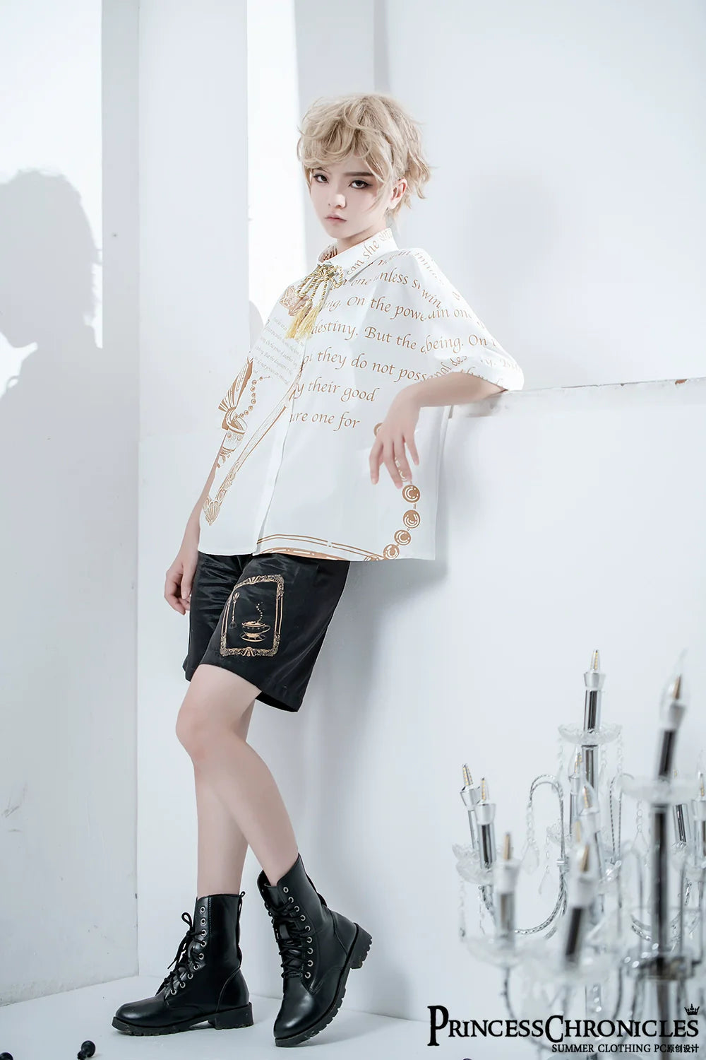 Princess Chronicles - Dark Fairy Tale - Ouji Lolita Casual Shorts Shirts