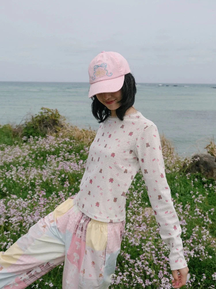 Floral long sleeve T-shirt【s0000008348】