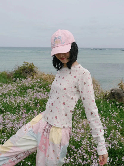 Floral long sleeve T-shirt【s0000008348】