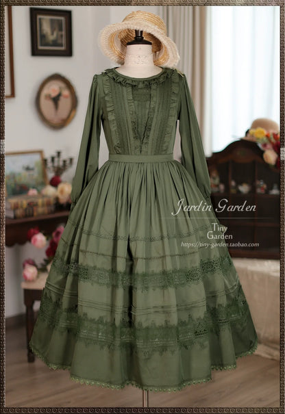 Tiny Garden - Spring Whispers - Elegant Lolita OP Dress French Style Long/Short Sleeve
