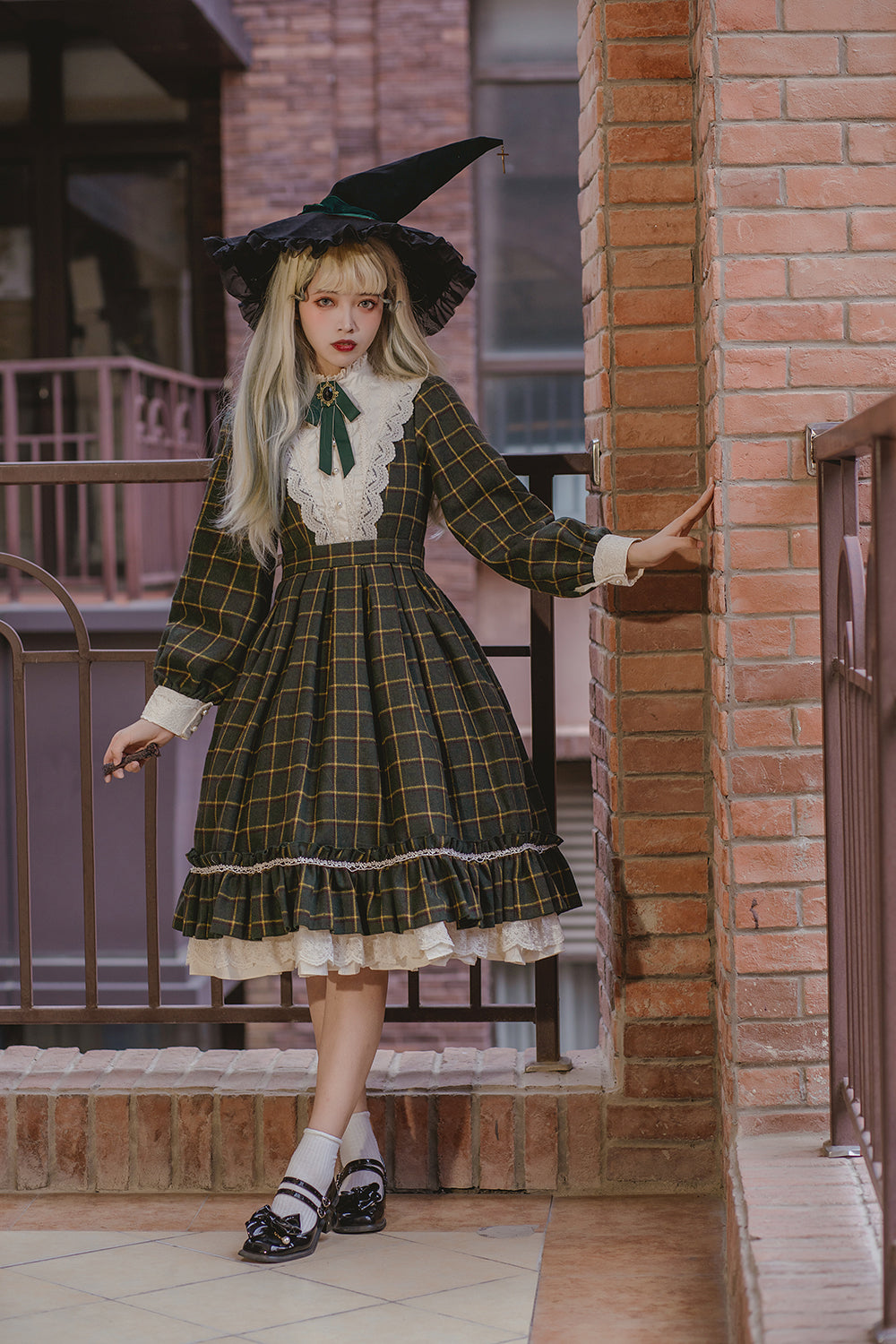 Miss Point - Rose Silhouette 3.0 - Plaid Vintage Classic Lolita OP